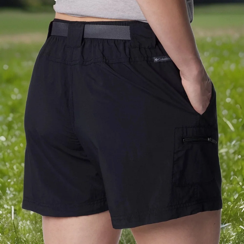 Columbia Sandy River Cargo Shorts, Black, Women Medium - NEW - Picture 8 of 8